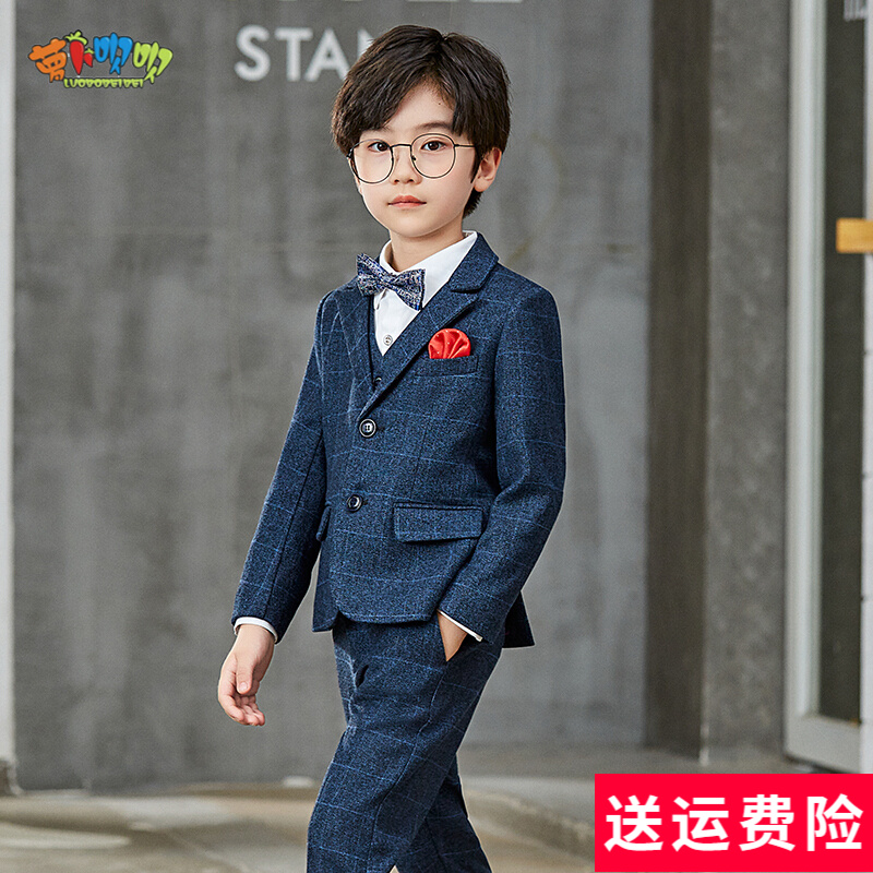 西服儿童钢琴主持演出服中小花童礼服春秋冬燕尾服小孩西装正装表演服