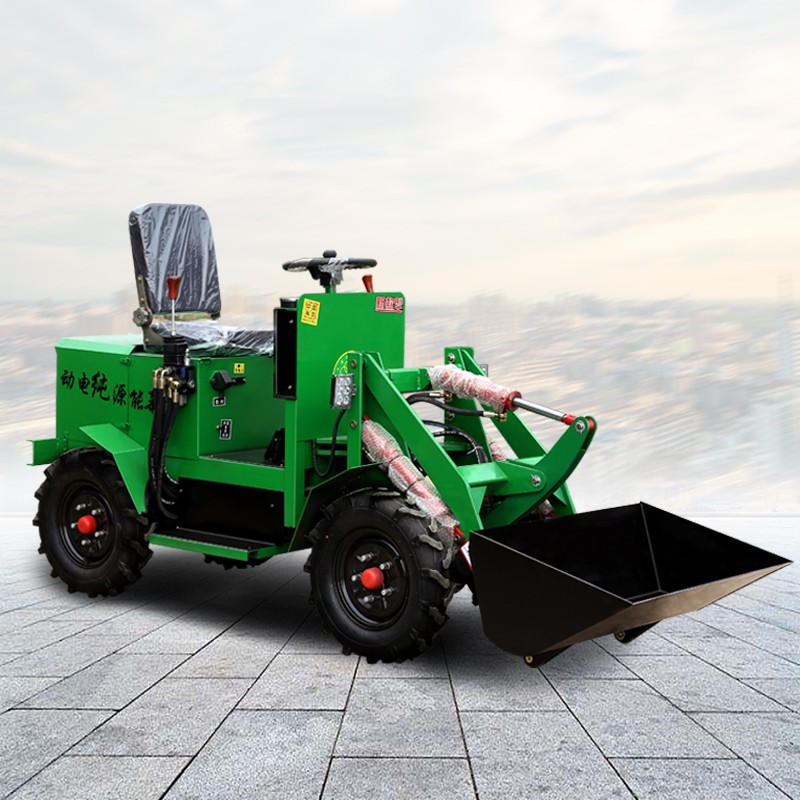 戴海伯梵养殖小型电动装载机工地四驱柴油小铲车养殖场清粪车抓草