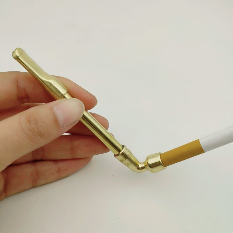 创京懿选买一一黄铜中小烟杆创意金属烟袋两用卷烟斗烟锅老式烟斗旱烟
