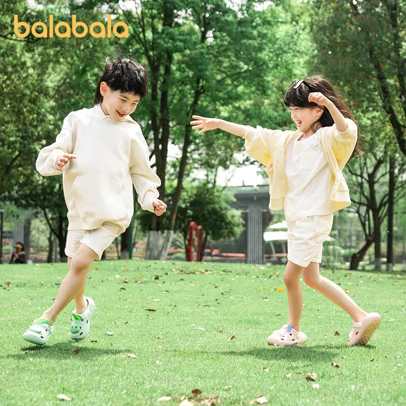 巴拉巴拉儿童拖鞋男童夏季家居洞洞鞋男孩耐磨拖鞋宝宝沙滩鞋软底透气 绿色 31 内长19cm (190)适合脚长19cm