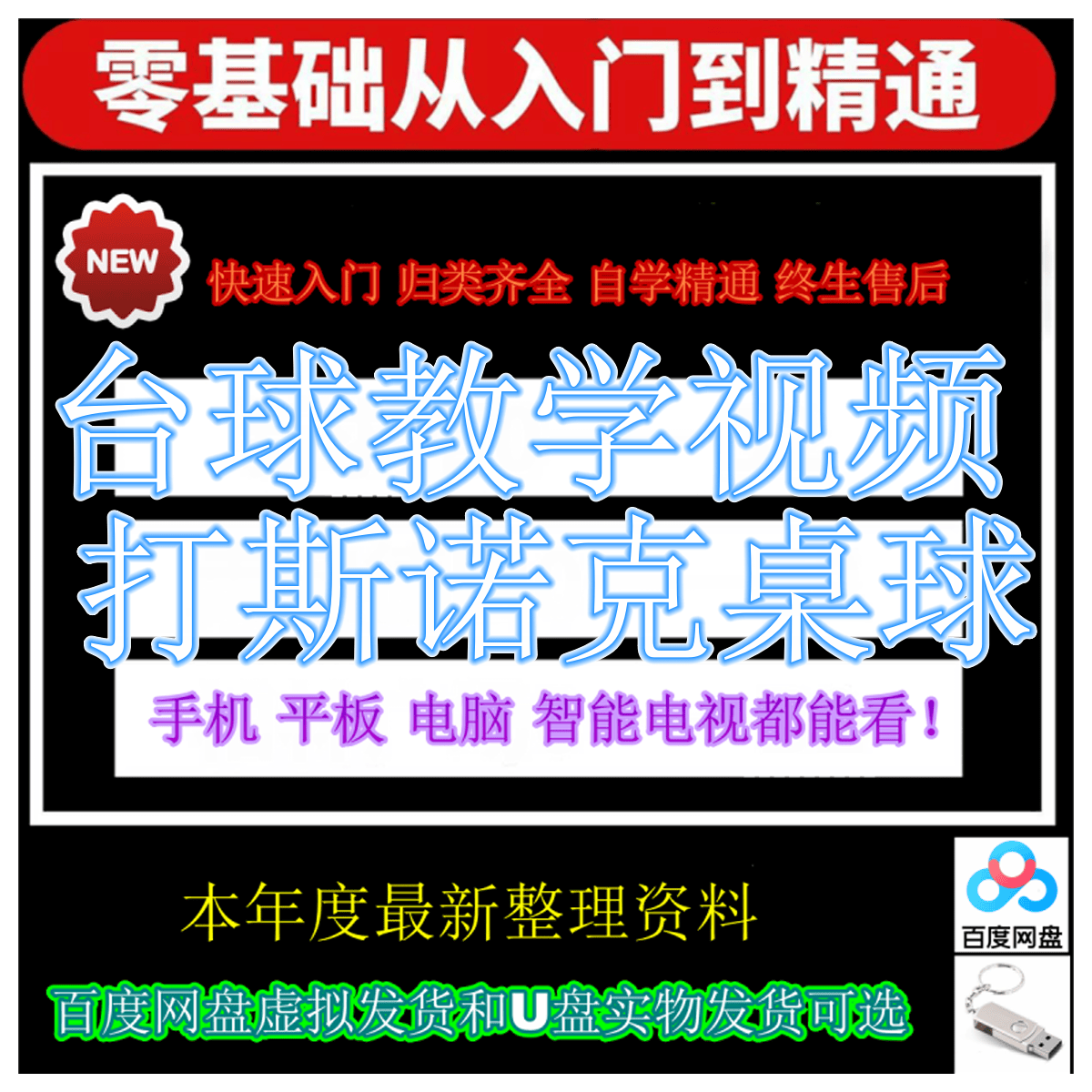 桌球全套入门自学零基础入门到精通黑八 百度网盘发货【虚拟发货】