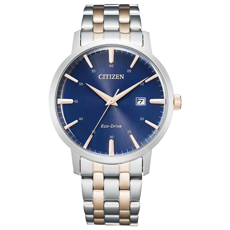 西鐵城（CITIZEN）手表男 光動(dòng)能系列腕表 商務(wù)男表 日期顯示防水表 生日禮物 BM7466-81L藍盤(pán)鋼帶