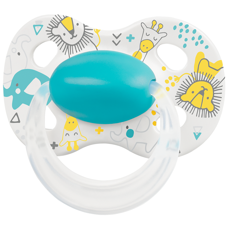 美德樂(lè )（Medela） 嬰兒安撫奶嘴新生兒安睡型口欲期安慰奶嘴炫彩系列 L 7-12個(gè)月 2支裝 活力非洲藍款