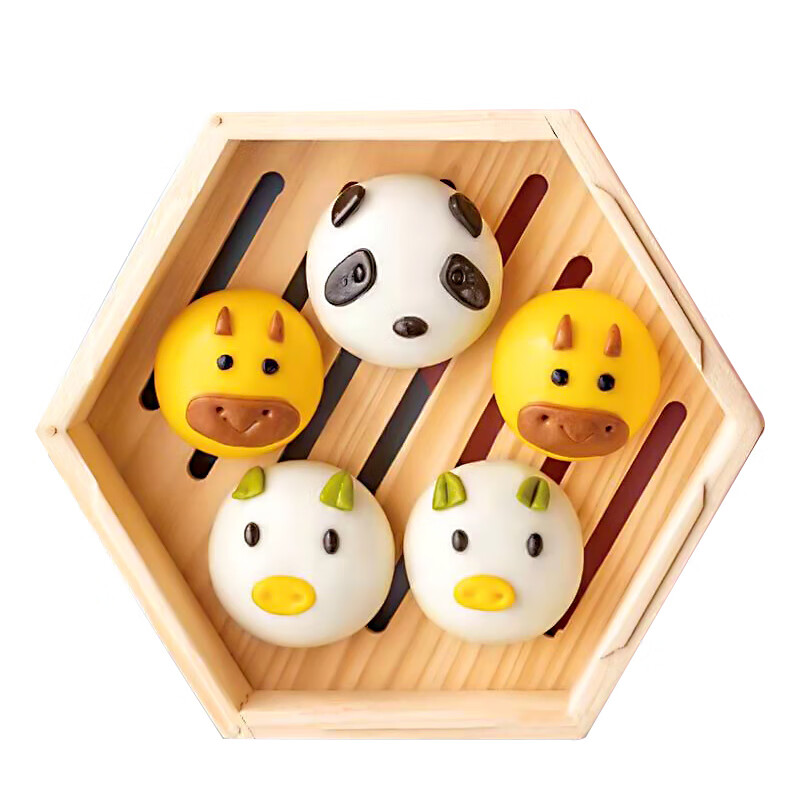 三全快厨卡通儿童小动物组合面点奶黄包豆沙包包子速冻早餐半成品昌隆