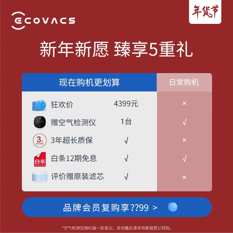 科沃斯（Ecovacs）沁宝Ava空气净化器机器人智能家用除甲醛可移动自动规划路线KJ400G-LX11-03（蓝色）