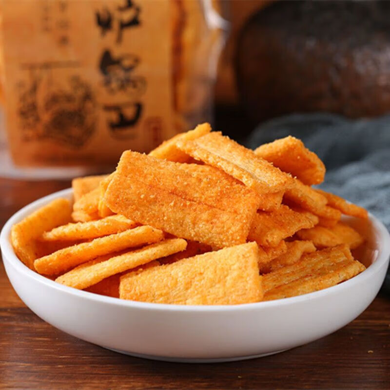 红允网红休闲吊炉锅巴烧烤味牛排八爪永远锅巴小包装一整箱宿舍 酱香