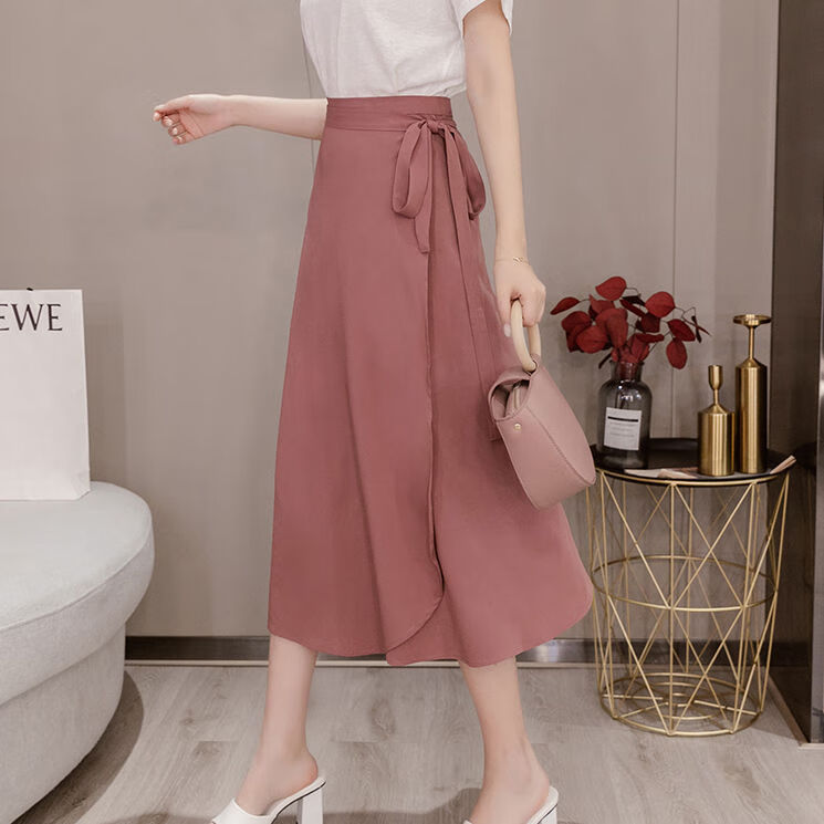 joytsie漂亮时髦女士穿的一片式半身裙高腰韩版纯色裙裹裙显瘦裹裙