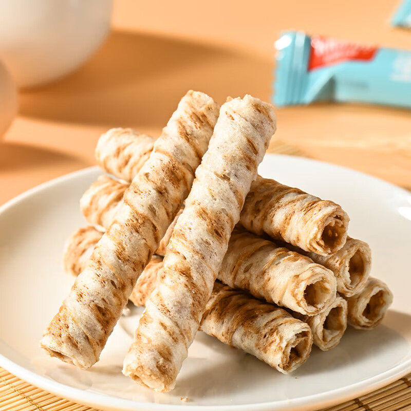 咔啰卡曼【40包独立装】生椰脆卷椰肉蛋卷椰香酥脆儿童休闲零食办公室饼干 150g生椰脆卷*3箱