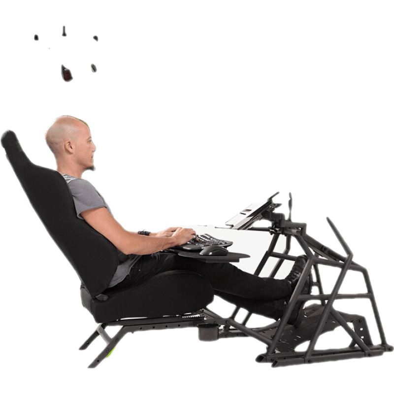 煕沐瞳  奥巴托 人体工学多功能电脑桌飞行/赛车游戏座椅方向盘支架