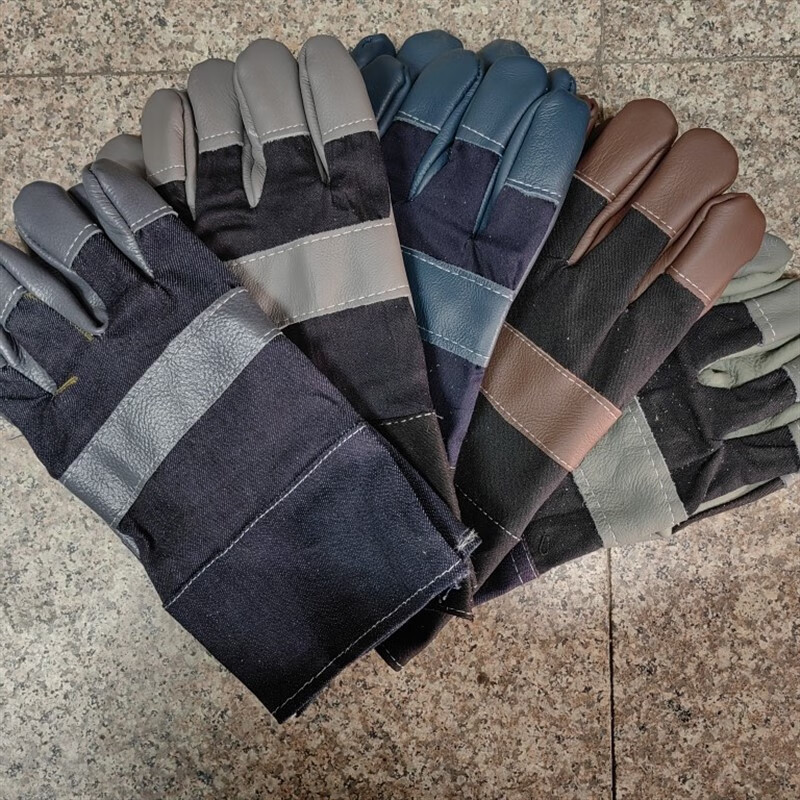 电焊手套头层皮海员焊工加厚手套牛皮耐磨分指耐高温劳保手套 10副