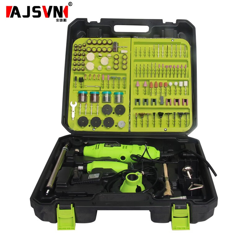 ajsvn 电磨套装小型雕刻机直磨机多功能抛光工具小电钻电磨笔 双电磨
