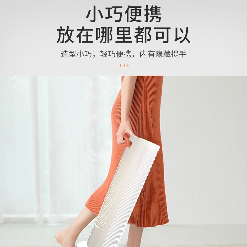 松下暖风机取暖器家用电暖器速热摇头客厅卧室电暖风塔式立式电暖气 机械款（DS-PF2041CW）