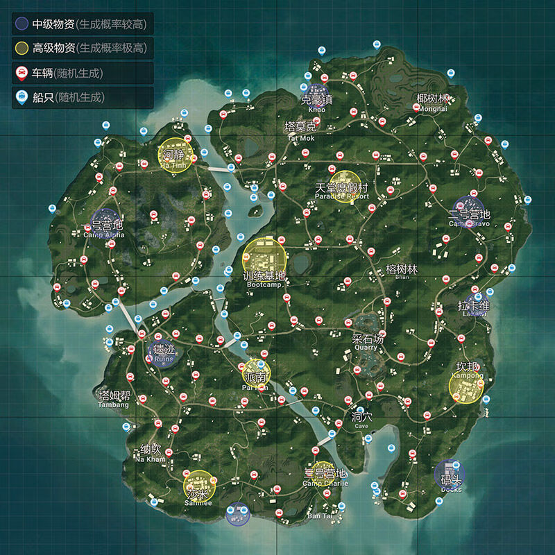 和平精英地图海报pubg绝地求生吃鸡游戏雨林雪地网吧自粘壁纸墙贴男孩