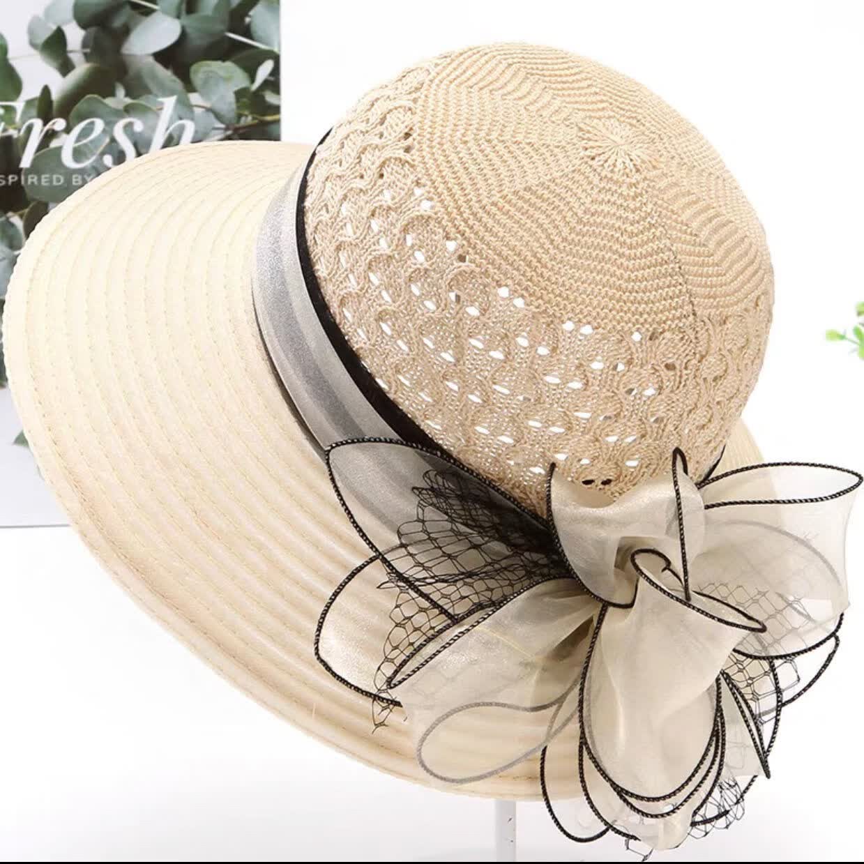 bifity新品春夏季女帽韩版时尚可折叠针织女帽晒太阳帽沙滩帽妈妈女帽