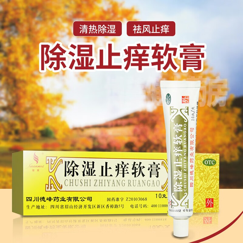 璇美除湿止痒软膏10g盒治疗成人宝宝皮肤痒清热除湿湿气重祛湿止痒