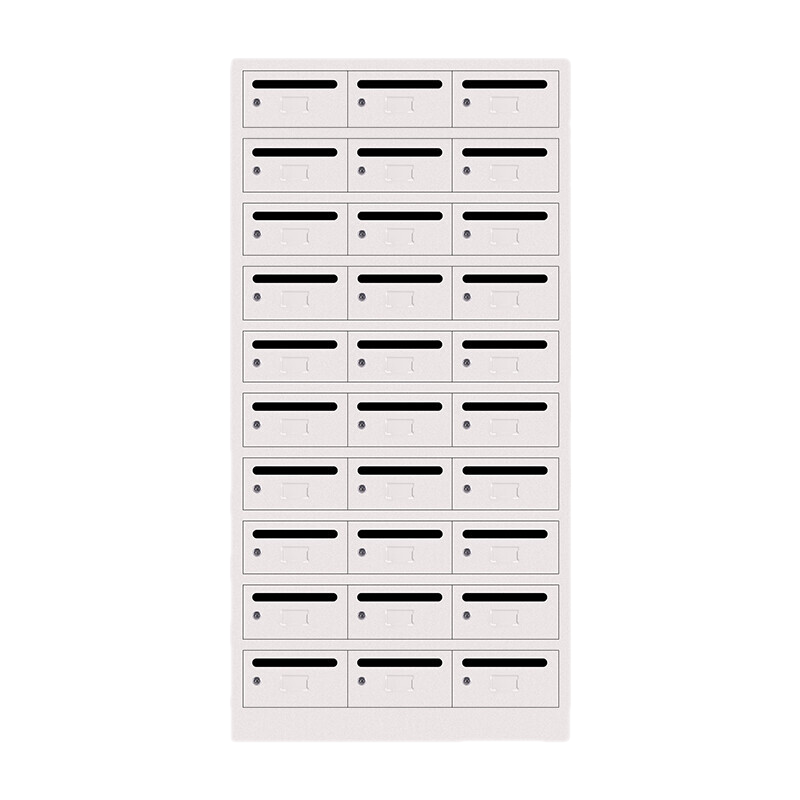 豫麦可 钢制多门柜多格投票意见箱带锁室外学校别墅小区防雨 信报柜 0.6MM12门