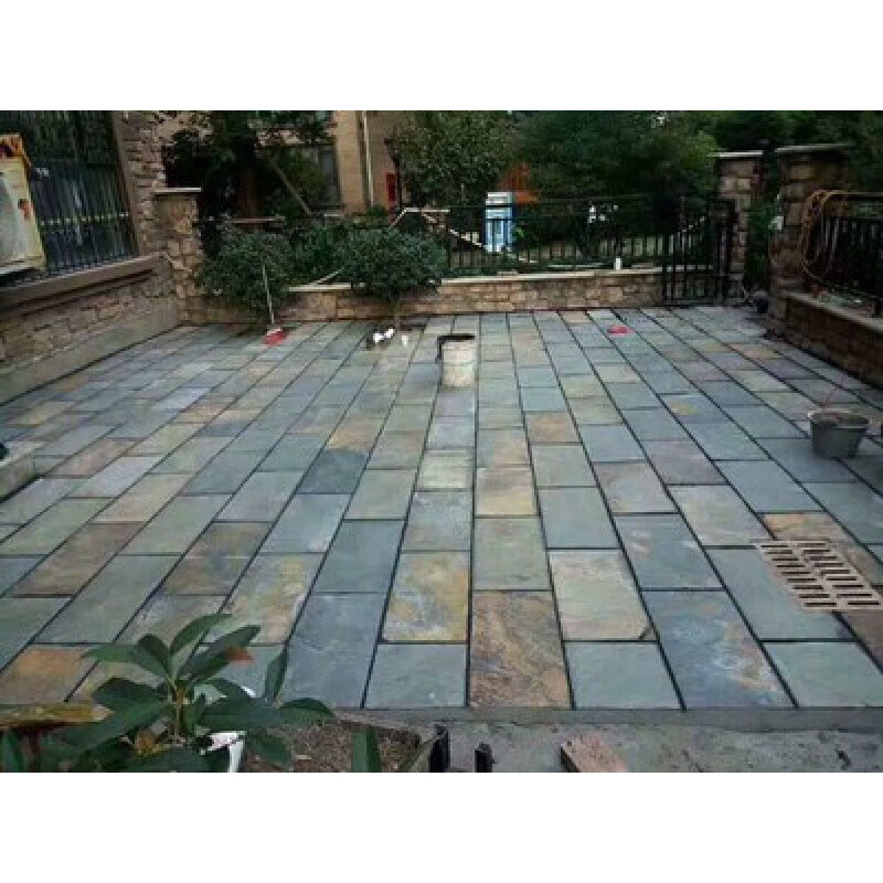 天然锈石室外别墅庭院地砖户外滑地面砖花园阳台院子仿古青石板 30*60