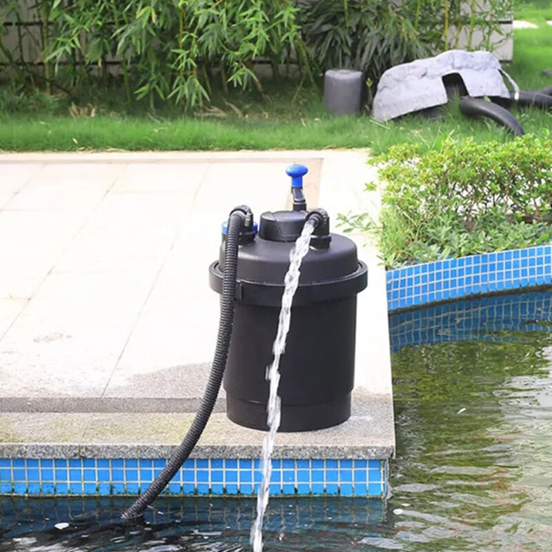 森森（SUNSUN）小鱼池过滤系统水循环净化器外置过滤器庭院阳台鱼池过滤桶 CPF-1500ST套餐含水泵水管