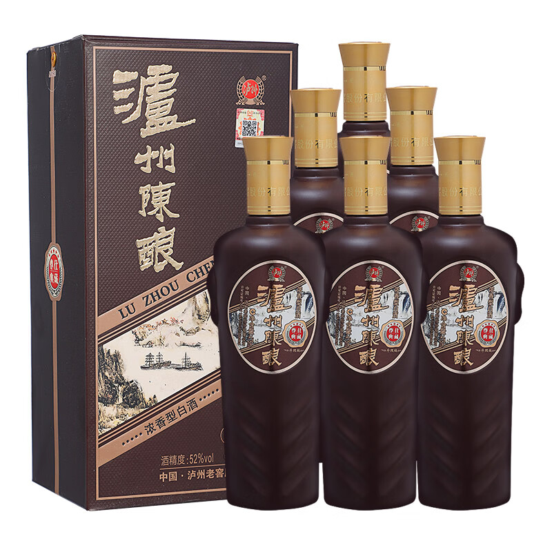 泸州老窖 尊仕典藏 泸州陈酿 浓香型白酒 52度 475ml 6瓶 整箱