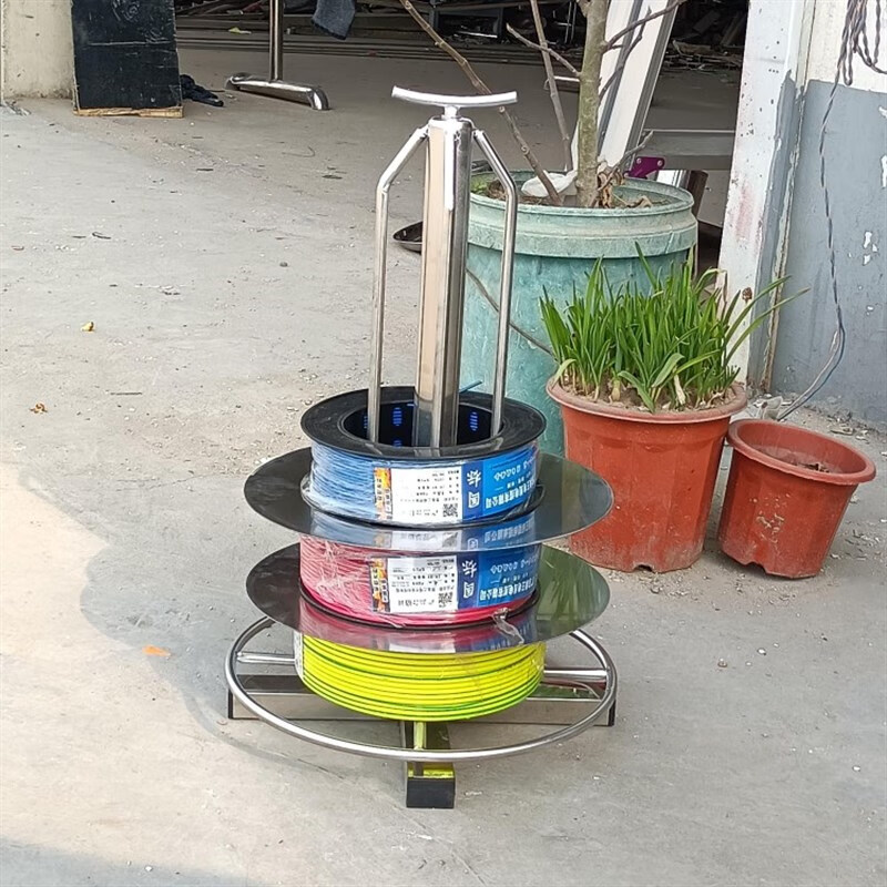 定制不锈钢材质电工放线器电工放线架穿线放线盘布线工具可放0-16平方