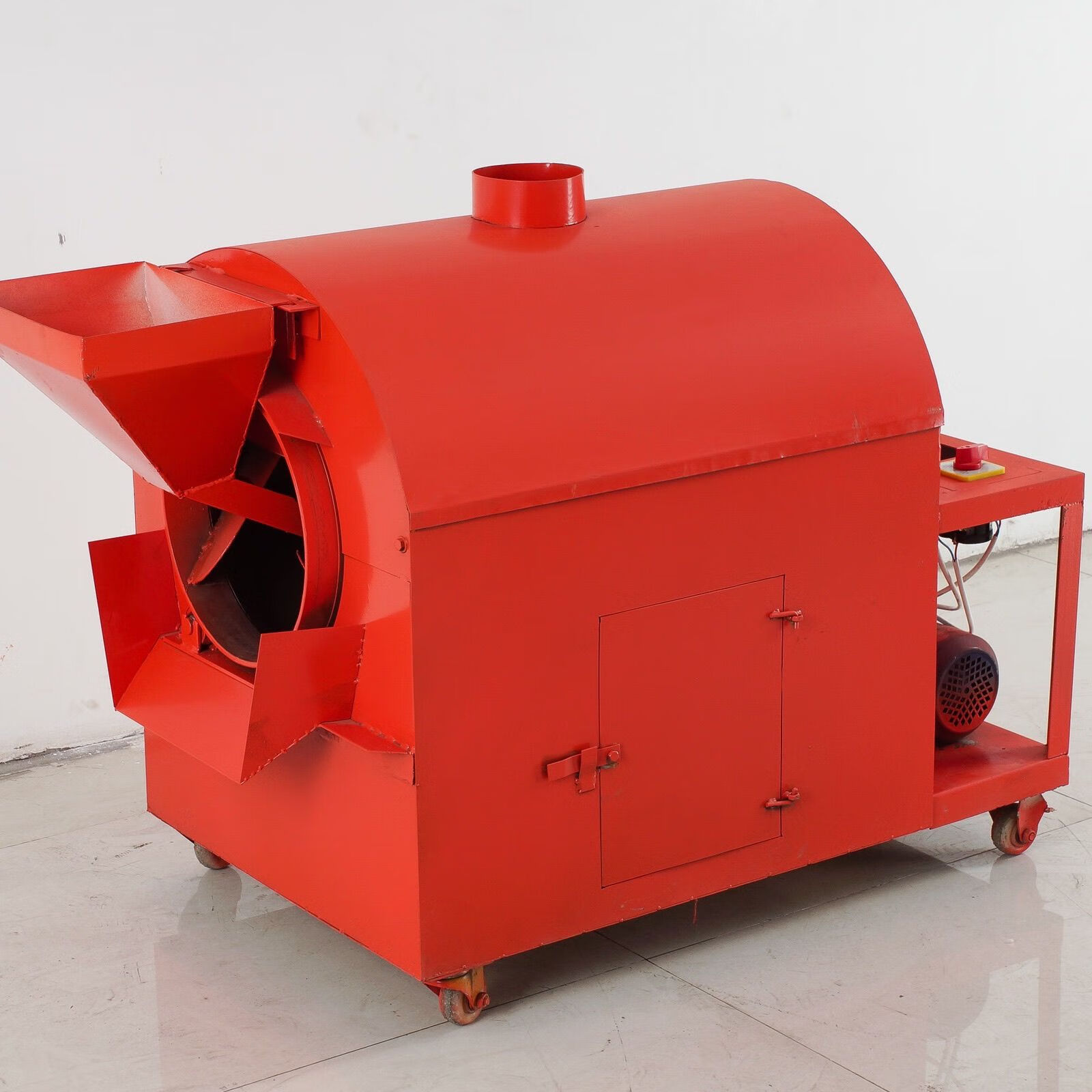 定制适用榨油坊用滚筒炒籽机炒锅封闭式柴火炒料机炒菜籽花生大豆玉米