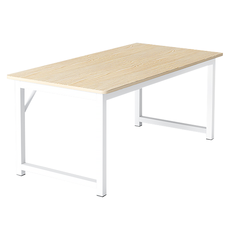 木匠印记 电脑桌台式家用办公学习书桌台式电脑桌简约写字桌加固升级桌子 白杉木色 稳固型120x60x75cm