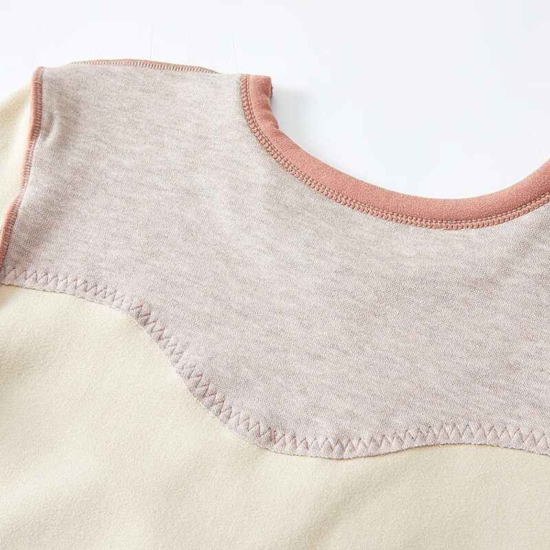 氧心（YANGXIN）KISSY蚕丝羊绒保暖内衣男女士秋衣秋裤套装加绒加厚打底保暖内衣 浅豆沙（女款） 2XL