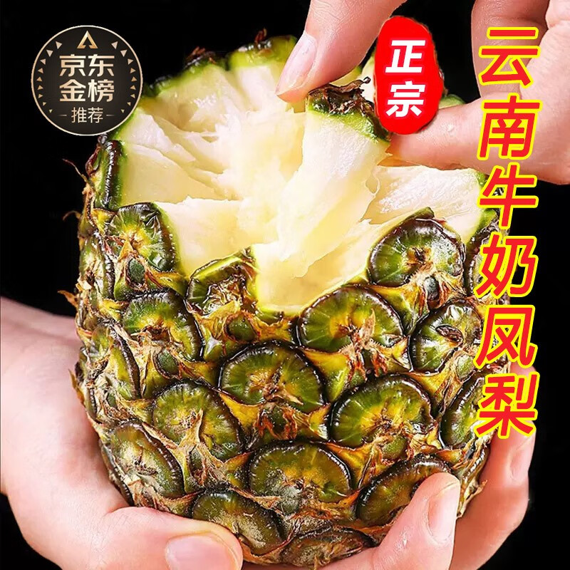 芒司令云南牛奶凤梨 热带水果新鲜当季整箱海南手撕金钻甜菠萝 1500g