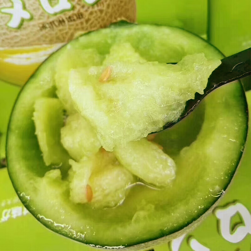 竹域日本品种静冈玫珑蜜瓜4枚装软糯冰淇淋蜜瓜整箱网纹瓜绿肉香瓜 4