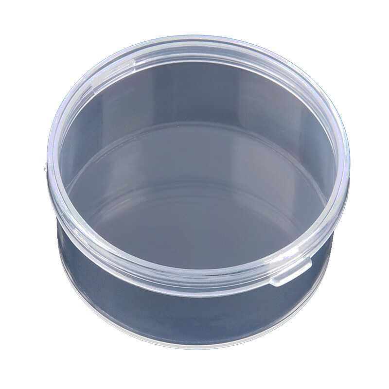 小圆盒 圆形有盖 半透明白色收纳盒产品包装塑胶盒pp盒塑料圆盒子 圆