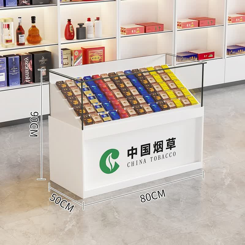 小卖部超市便利店收银烟柜烟架展示柜透明钢化玻璃商用烟展示柜 白色四面玻璃烟柜80*50*90怎么样,好用不?
