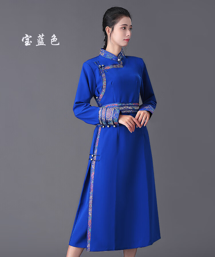 雅格罗伊 蒙古族服装女装生活装蒙古袍女士日常装生活装改良蒙古服装