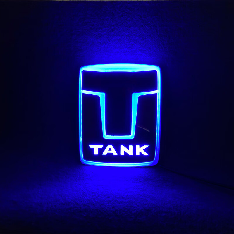 维诺亚 专用坦克300改装前发光标陶瓷镜面一抹蓝车标灯日行灯氛围灯