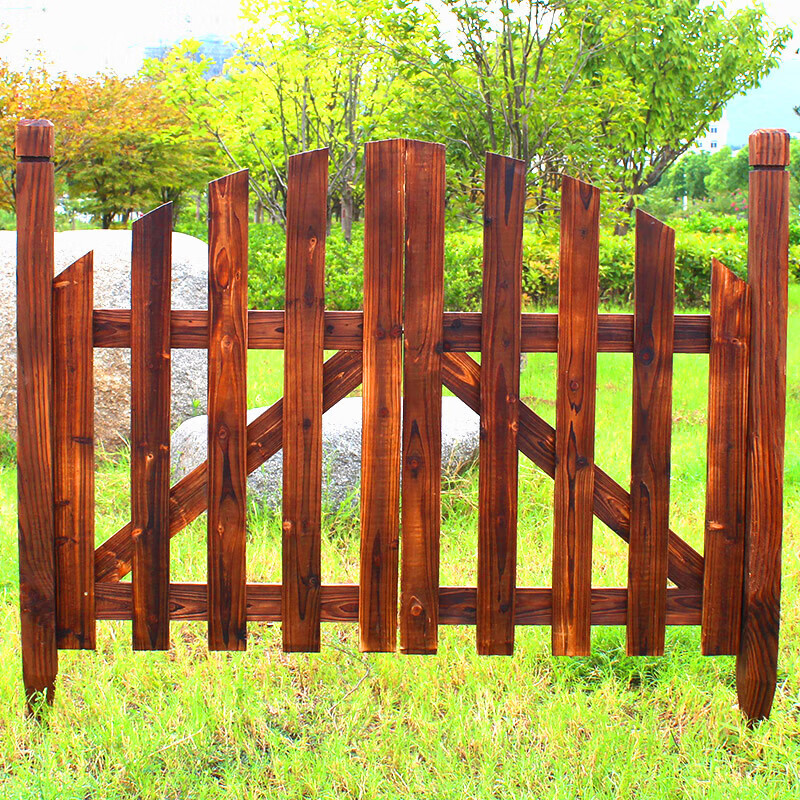 七月森林防腐木栅栏门庭院拱门爬藤架院子门口围栏户外篱笆别墅花园小