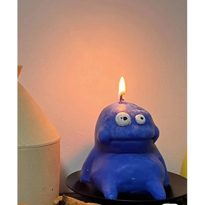 奇奇怪怪香薰  胖瘦泥土怪香薰蜡烛泥土人卡通蜡烛小怪兽搞怪丑萌伴手