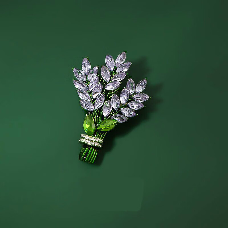 碧允薰衣草花束胸针女新款潮设计感小众西装别针防气质胸花配饰 紫色