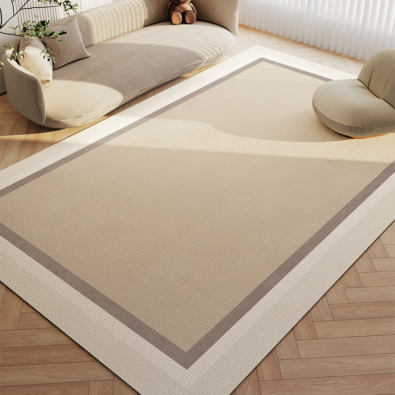 日式侘寂客厅沙发地毯皮革可擦免洗茶几毯家用防滑爬爬 寂风a 80*120