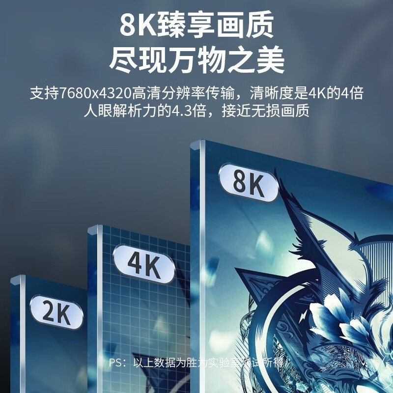 胜为（shengwei） DP线1.4版8K高清线4K144Hz 公对公DisplayPort线电脑游戏电竞显示器视频线1.8米 ADP0118J 