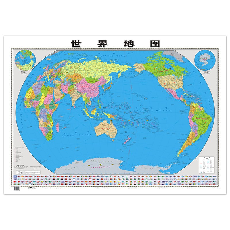 2023新版中国地图挂图+分省地图挂图 约1.1米*0.8米高清覆膜防水行政交通图 世界地图贴图
