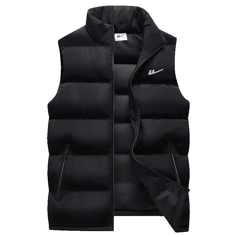 回力马甲男加厚棉服冬季外套男户外休闲保暖防寒无袖棉衣