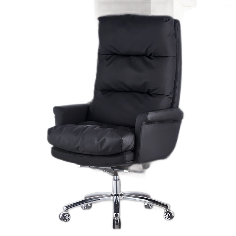 古雷诺斯 老板椅韩皮座椅转椅电脑椅家用商务大班椅办公桌椅舒适可逍遥办公椅 S229-01-黑(377)