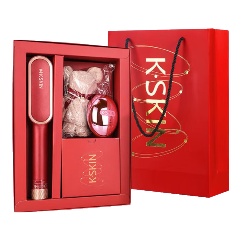 金稻直發(fā)梳負(fù)離子直卷電動卷發(fā)棒直板夾紅色寓意好送閨蜜姐妹朋友媽媽新娘結(jié)婚訂婚情人節(jié)實用禮物禮盒 紅色-奢寵至臻禮盒【可拆電源線+4000萬負(fù)離子】