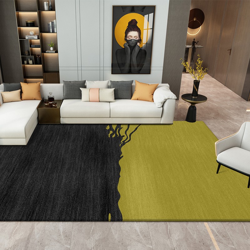 致尚美学定制客厅地毯轻奢高级感现代简约几何图案奶油风茶几毯 卧室地毯 YPB-09 1m*1m 任意尺寸锦纶定制每平方价格