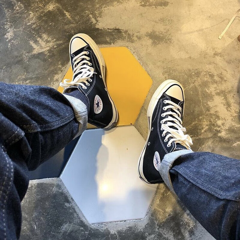匡威 converse chuck 70 经典1970s复古高帮男女帆布鞋 黑色 162050c