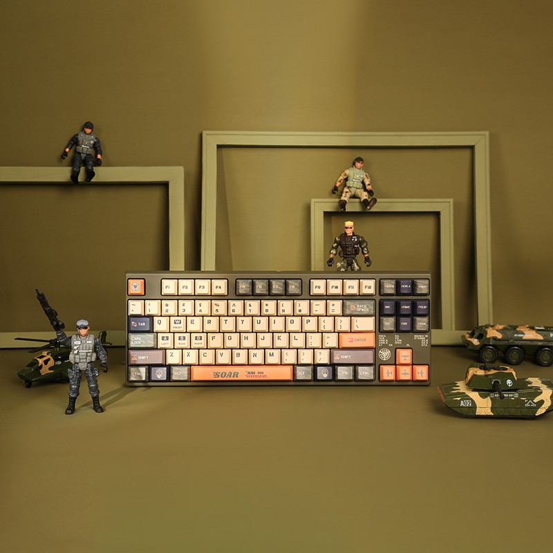 阿米洛（Varmilo） 勇士翱翔系列 游戏键盘 键盘机械  机械键盘 87键盘 勇士翱翔87键有线 德国cherry茶轴