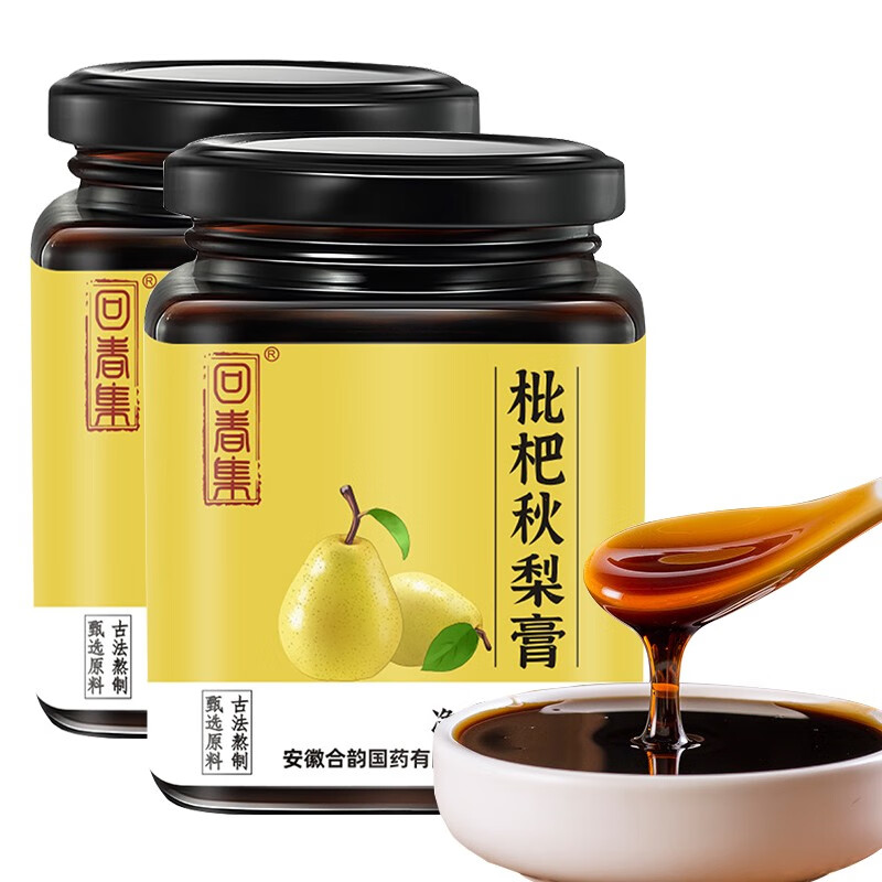 回春集枇杷秋梨膏300g 雪梨罗汉果玉竹膏 甘草枇杷梨膏冲水草本秋梨膏 枇杷秋梨膏*2罐