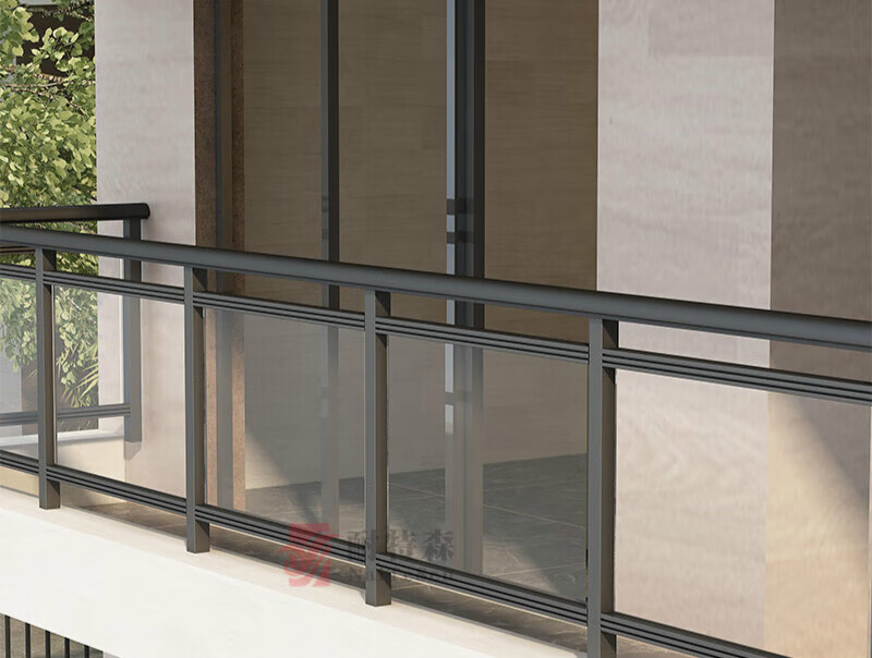 惠利得铝合金阳台玻璃护栏室外别墅加高落地围栏二楼露天天台铝艺栏杆