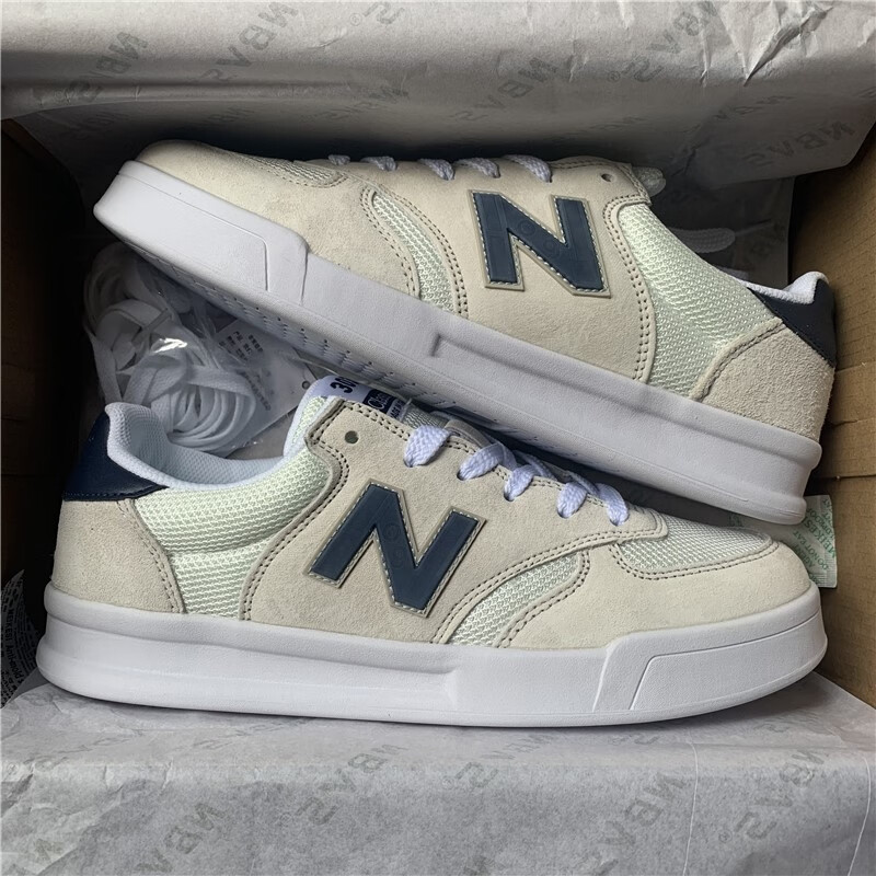 中新百伦伍兹303板鞋男鞋女学生复古百搭耐磨透气休闲运动鞋 303浅灰