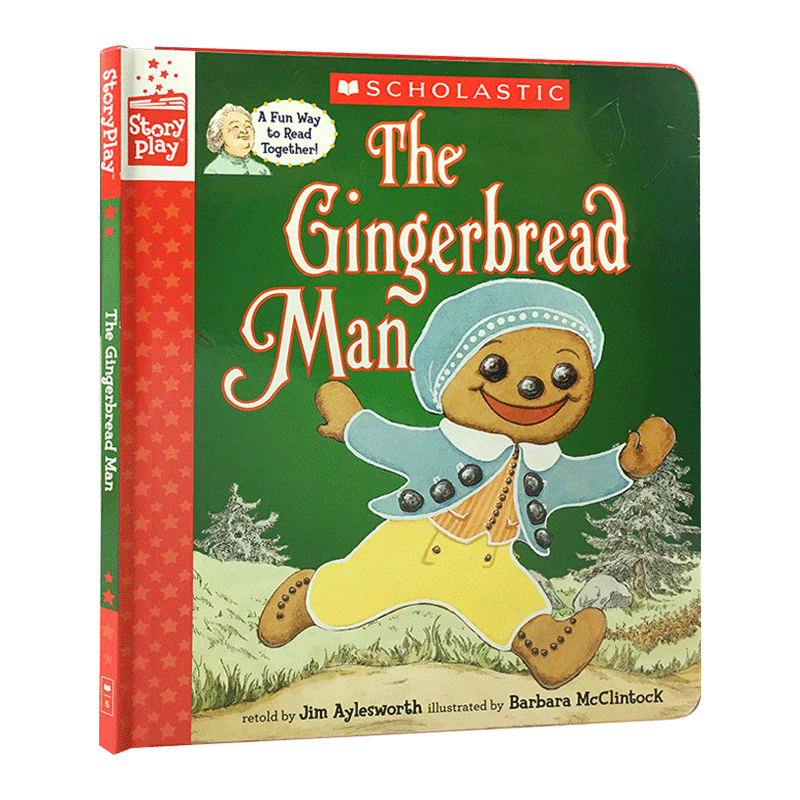 英文原版 姜饼人 gingerbread man 启蒙儿童故事角色互动书 亲子任务