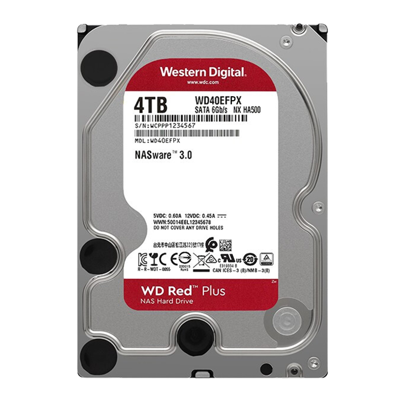  WD Red Plus 4TB 5400ת SATA CMR NASӲ WD40EFPX 3.5Ӣ 901.48Ԫ ɹָ